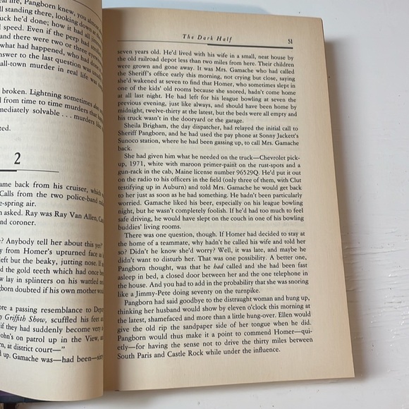 Vintage 1989 Stephen King The Dark Half hardcover book - Picture 11 of 15